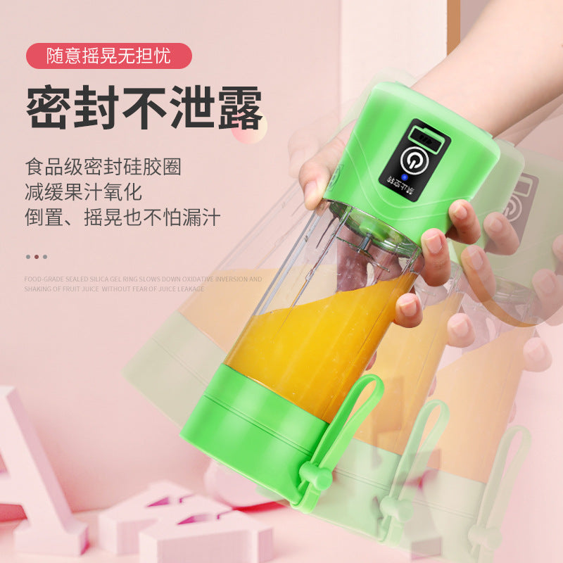 Household Small Juice Cup Plastic Electric Mini Cyclone Juicer Portable Multifunctional Fruit Juicer Cup