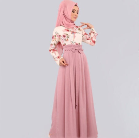 Ldodo's New European And American Women's Dress National Long Dress Ramadan Worship Dress Malay Dress