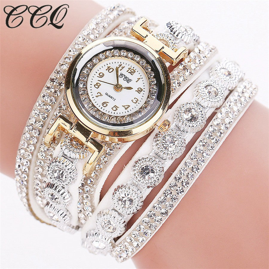 Foreign Trade Hot Ladies Watch Hot Selling Korean Velvet Strap Diamond Winding Women&#039;s Bracelet Watch