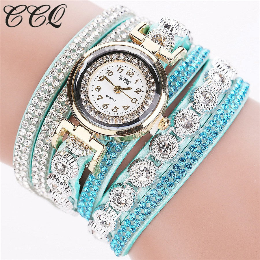 Foreign Trade Hot Ladies Watch Hot Selling Korean Velvet Strap Diamond Winding Women&#039;s Bracelet Watch