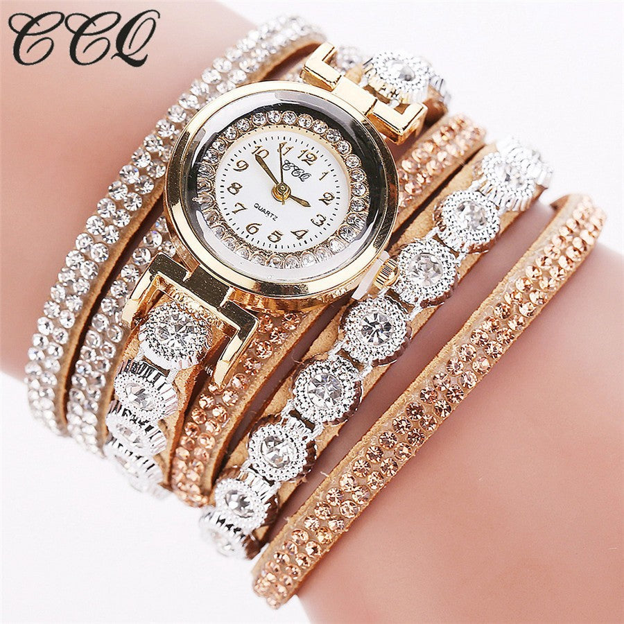 Foreign Trade Hot Ladies Watch Hot Selling Korean Velvet Strap Diamond Winding Women&#039;s Bracelet Watch