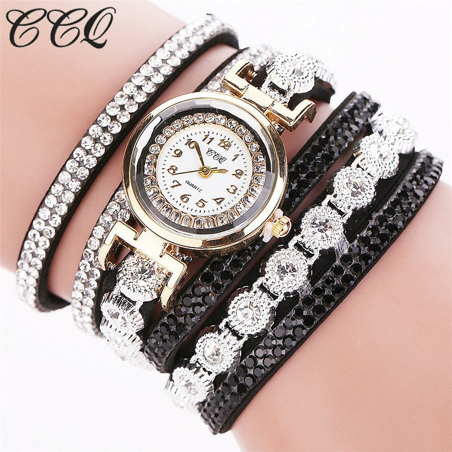 Foreign Trade Hot Ladies Watch Hot Selling Korean Velvet Strap Diamond Winding Women&#039;s Bracelet Watch