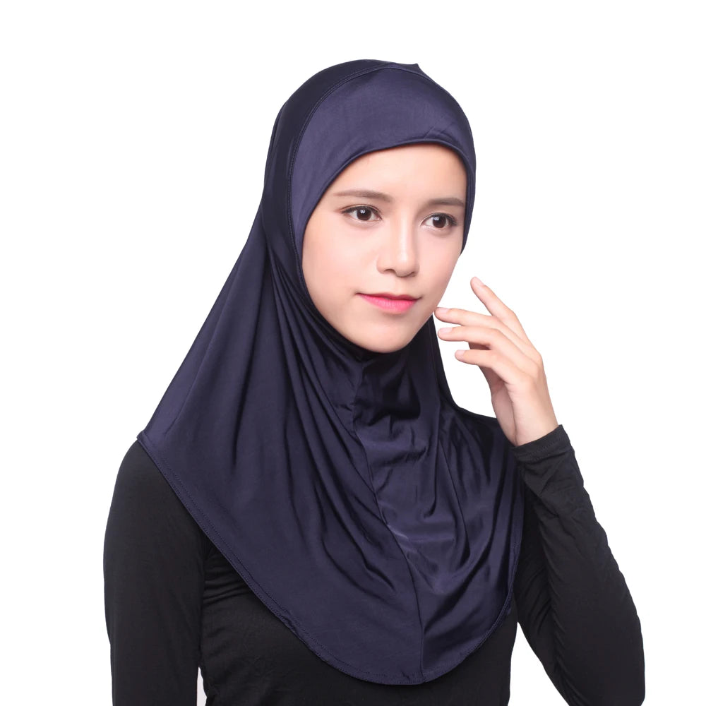 Beauty Muslim Hijab Islamic Jersey Turban Women Black Ninja Underscarf Caps Instant Head Scarf Full Cover Inner Coverings hats