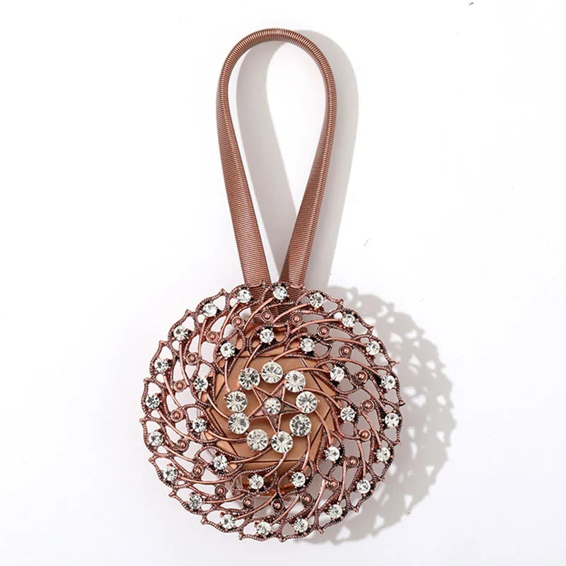 Newest Curtain Buckles Love Combination Magnetic Curtain Tiebacks Backs Elegant Diamond Curtain Decorative Room Accessories