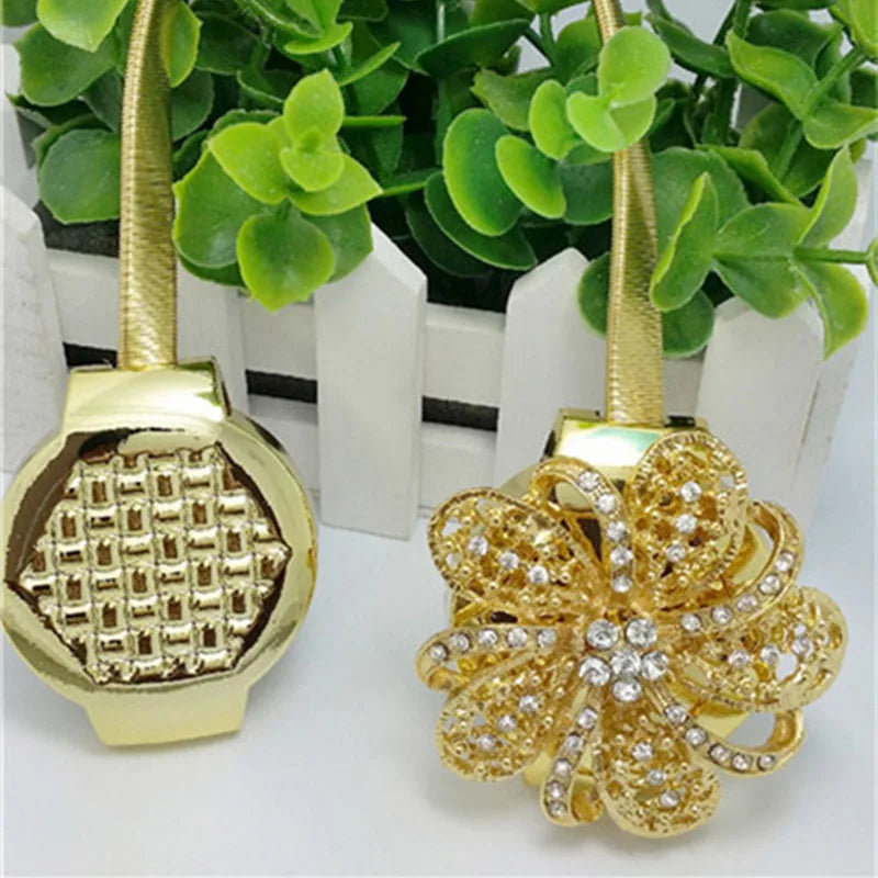 Stylish Shaped Magnet Flower Curtain Tieback Magnetic Curtains Buckle Window Screening Ball Clip Holder Room Accessories Karnisz