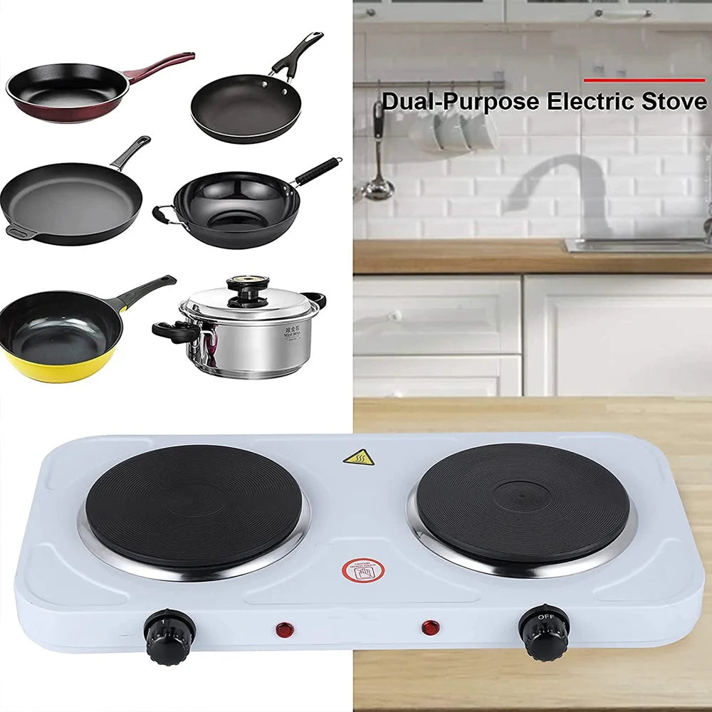 Portable Electric Cooker Electric Stove Plates Plate Double Burner 2000W Temperature Regulator Camping Free Shipping from Spain