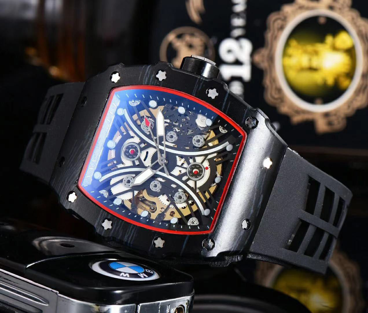 Richard Xiaoman Waist European And American Pointer Business Men Hollow Through Bottom Fully Automatic Mechanical Watches