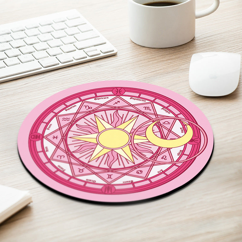 Mouse Pad Round Square Rubber Fabric Gaming Game Office