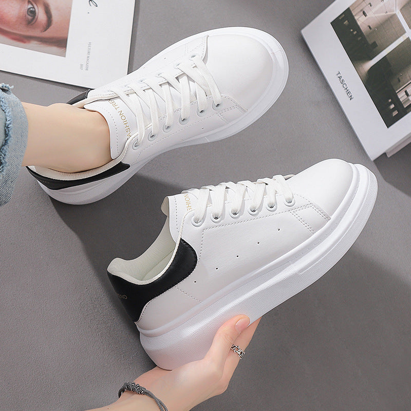 2022 Autumn New McQueen White Shoes Men&#039;s Korean Version Of The Wild Trend Casual Thick-soled Increased Couple Sports Shoes