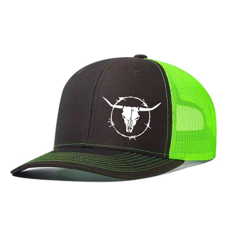 Outdoor Sports Cow Head Printed Baseball Cap