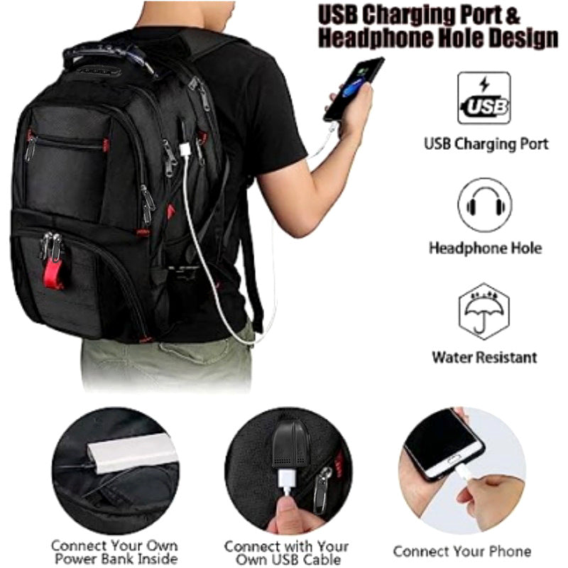 Computer Backpack Large Capacity Multi-function USB Backpack Multi-function Travel Bag