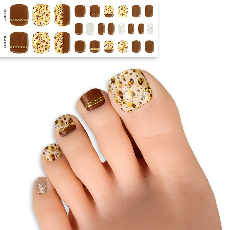 Custom Gel Semi-cured Foot Nail Stickers Cross-border Japanese And Korean Gel Nail Stickers 3d Light Therapy Nail Stickers