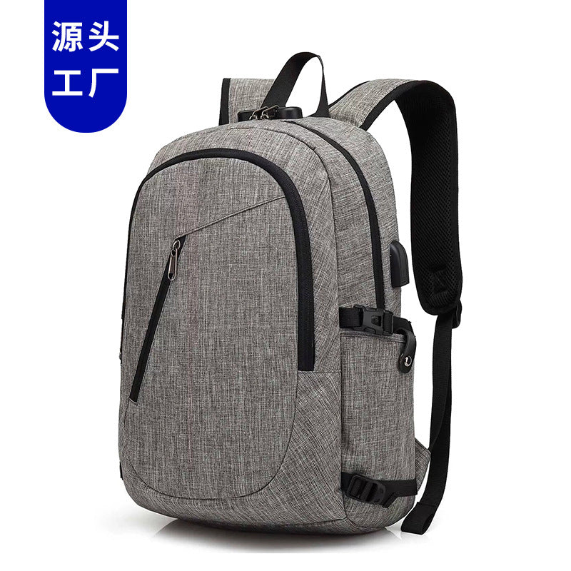 Factory Direct Supply Fortress Night Schoolbag Middle School Student USB Business Computer Backpack Multi-functional Anti-theft Backpack Men