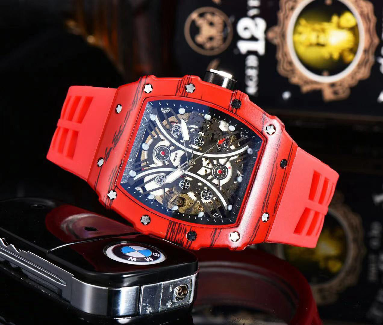 Richard Xiaoman Waist European And American Pointer Business Men Hollow Through Bottom Fully Automatic Mechanical Watches