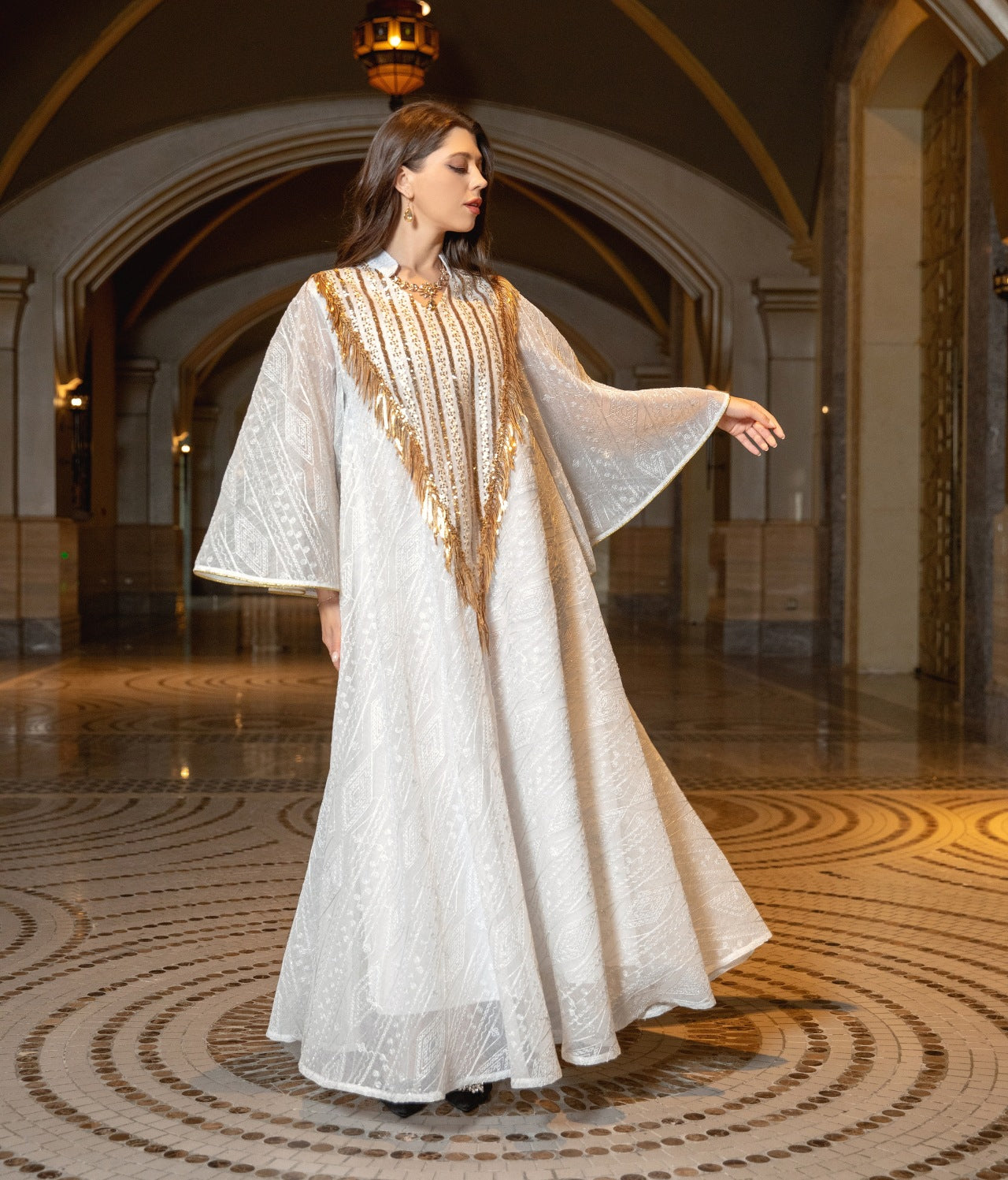 Morocco Party Dress for Women Muslim Abaya Mesh Sequins Jalabiya Dubai Abayas Kaftan Abaya Islam Vestidos Arab Long Robe Autumn