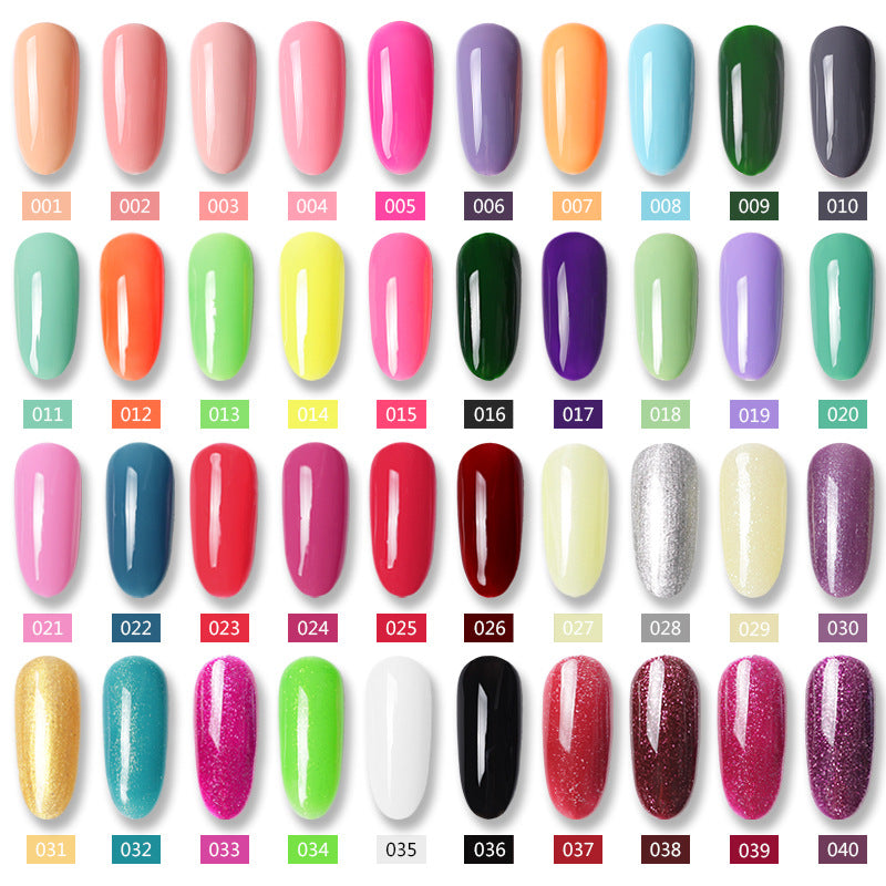 8ml Nail Polish Plastic Bottles Nail Polish Phototherapy Glue Nail Salon 87 Color Full Set For Nail Shops