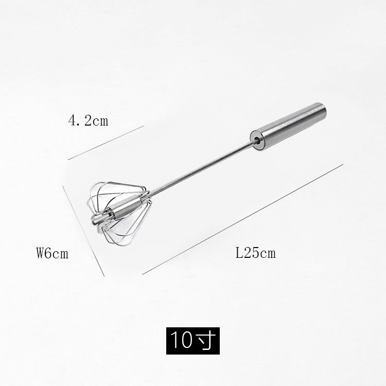 Stainless Steel Hand-pressed Rotary Semi-automatic Egg Beater Egg Beater Whipped Cream Mixer Kitchen Baking Tool