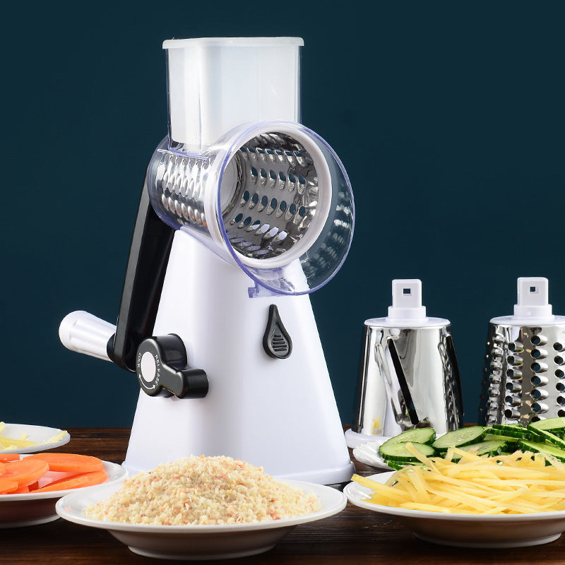 Multifunctional Hand-cranked Vegetable Slicer, Drum Shredder, Potato Cucumber Carrot Grinder, Grater