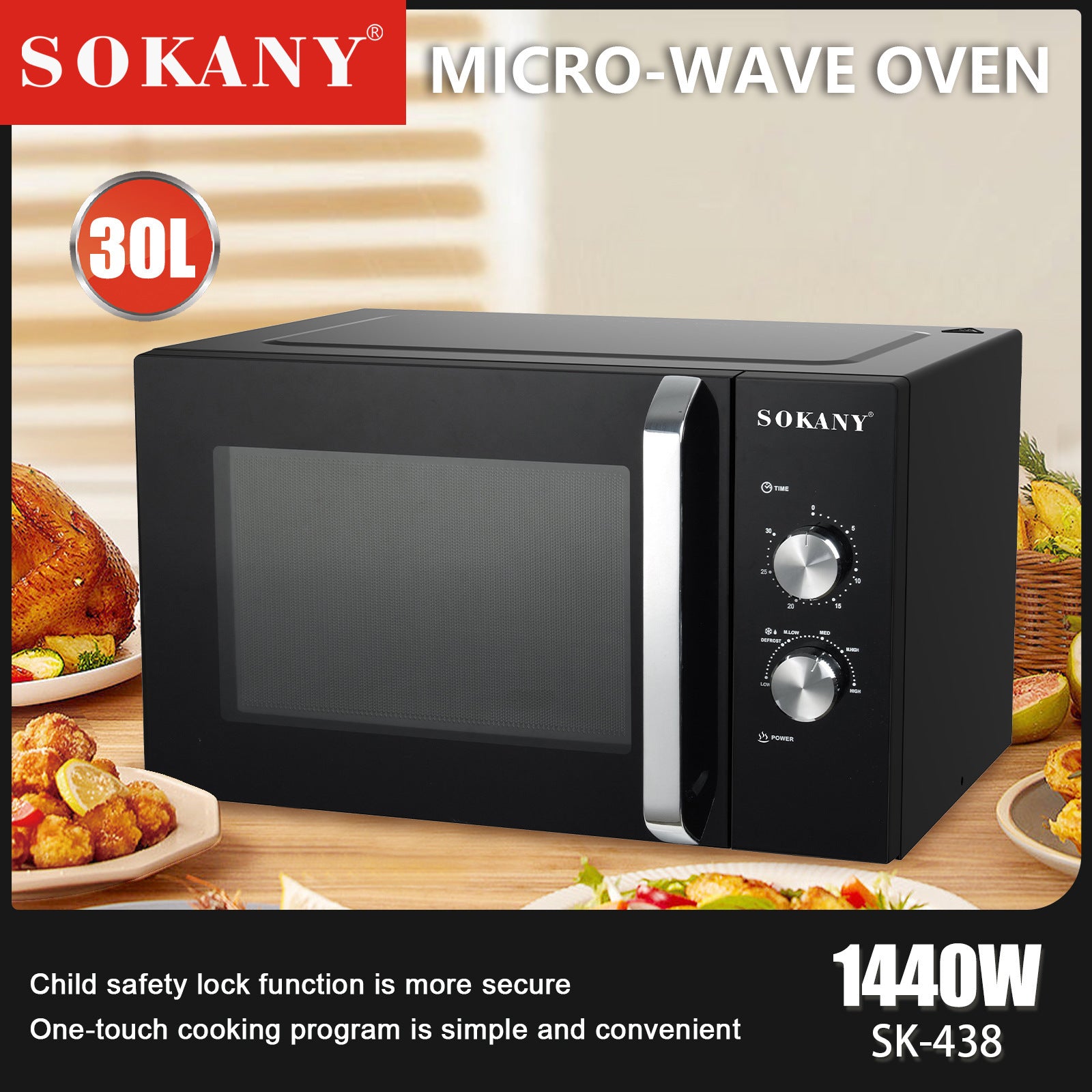 Electric Oven Microwave Dedicated For Household High-power Baking Oven 30L Large Capacity Oven