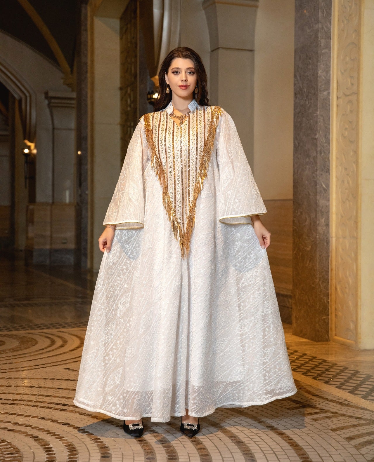 Morocco Party Dress for Women Muslim Abaya Mesh Sequins Jalabiya Dubai Abayas Kaftan Abaya Islam Vestidos Arab Long Robe Autumn