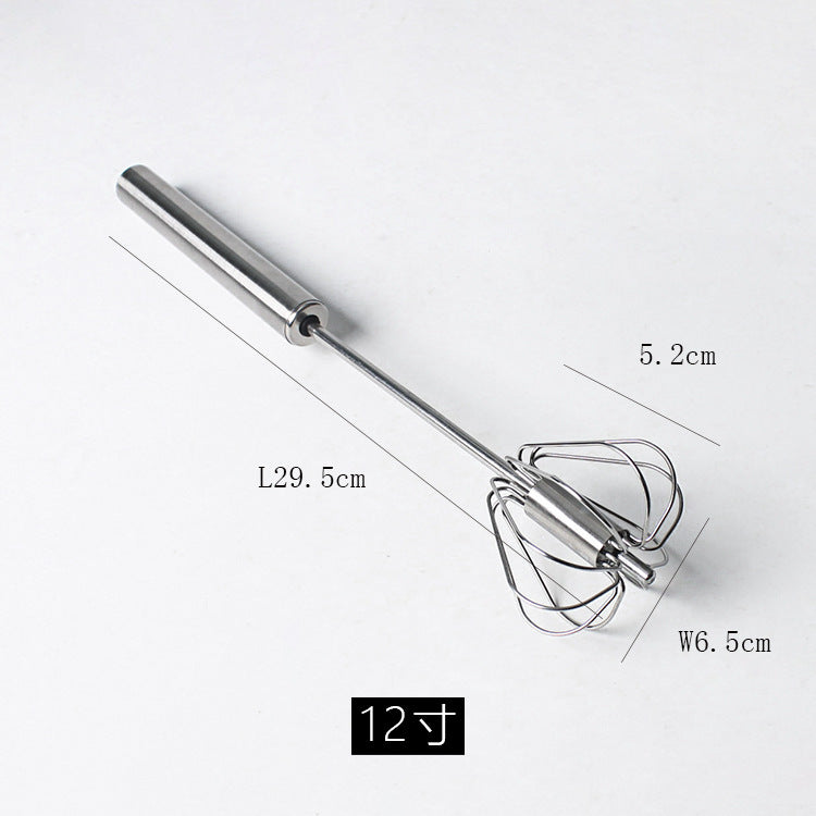 Stainless Steel Hand-pressed Rotary Semi-automatic Egg Beater Egg Beater Whipped Cream Mixer Kitchen Baking Tool