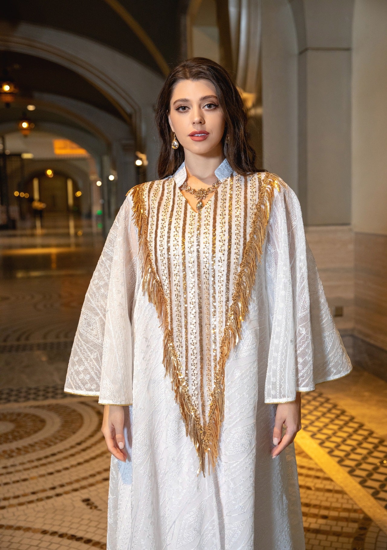 Morocco Party Dress for Women Muslim Abaya Mesh Sequins Jalabiya Dubai Abayas Kaftan Abaya Islam Vestidos Arab Long Robe Autumn