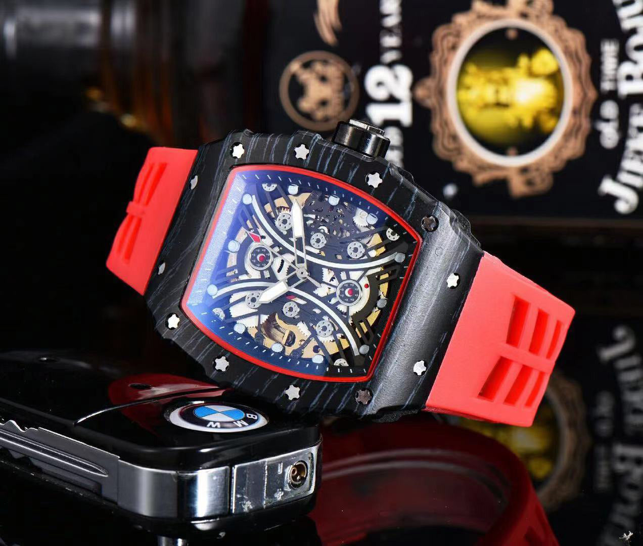 Richard Xiaoman Waist European And American Pointer Business Men Hollow Through Bottom Fully Automatic Mechanical Watches