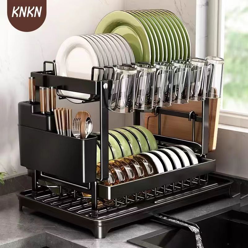 Kitchen Drain Rack Bowl And Dish Rack Bowl And Dish Storage Rack Household Bowl And Chopsticks Knife And Forks Storage Rack Table Top Drying Bowl Shelf