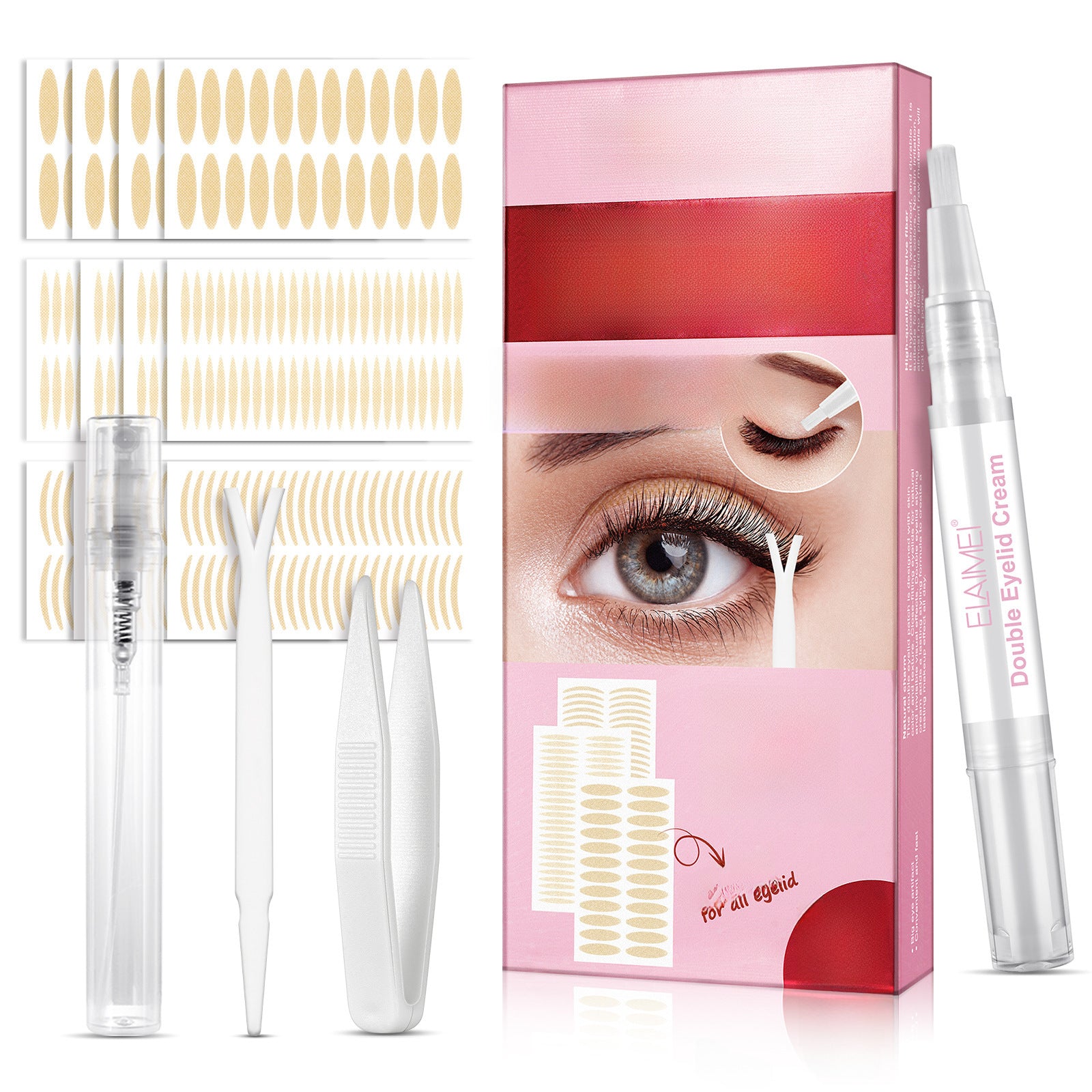 Double Eyelid Stickers Shaping Cream Suit Invisible Long-lasting Waterproof Patch Eyelid Correction 480 Stickers