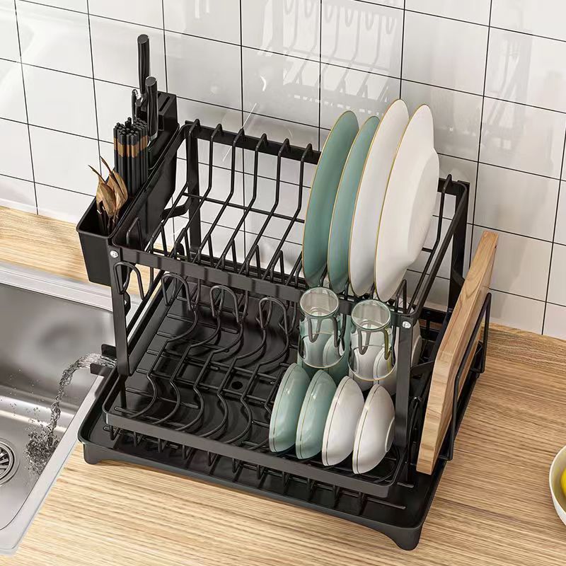 Kitchen Drain Rack Bowl And Dish Rack Bowl And Dish Storage Rack Household Bowl And Chopsticks Knife And Forks Storage Rack Table Top Drying Bowl Shelf