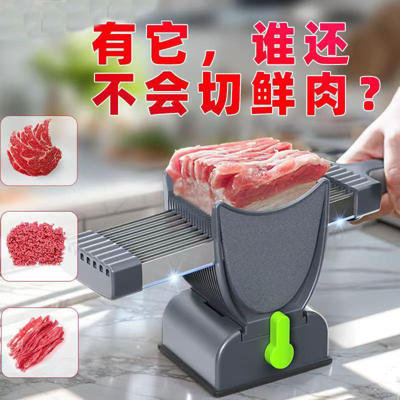 Cross-border Explosive Meat Slice Artifact Household Slice Cut Shredded Meat Diced Meat Foam Kitchen Manual Fresh Meat Slice Machine