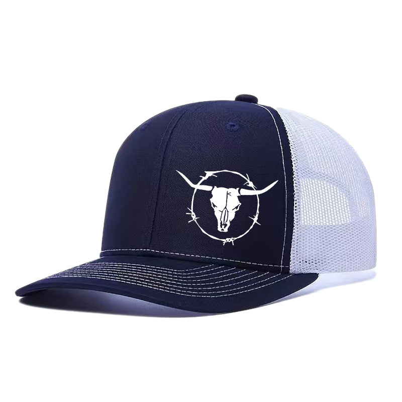 Outdoor Sports Cow Head Printed Baseball Cap