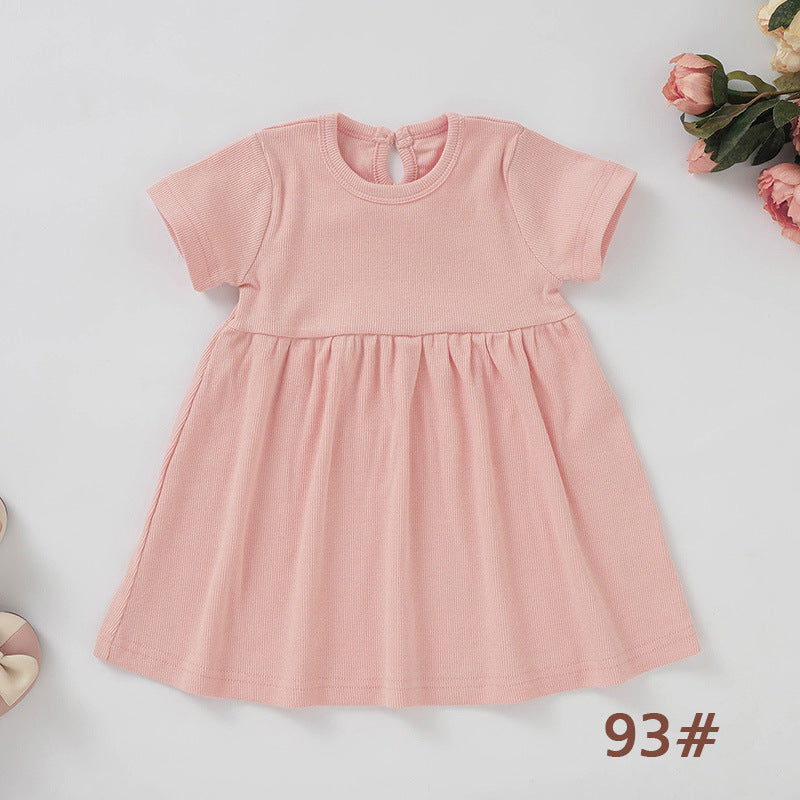 Cross Border Hot Girls Dress Ins Style Baby Girl Dress Cotton Children&#039;s Dress Summer Princess Dress Girls Dress