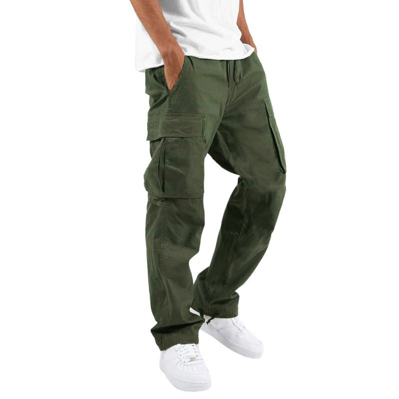 Trade Drawstring Multi-pocket Casual Trousers