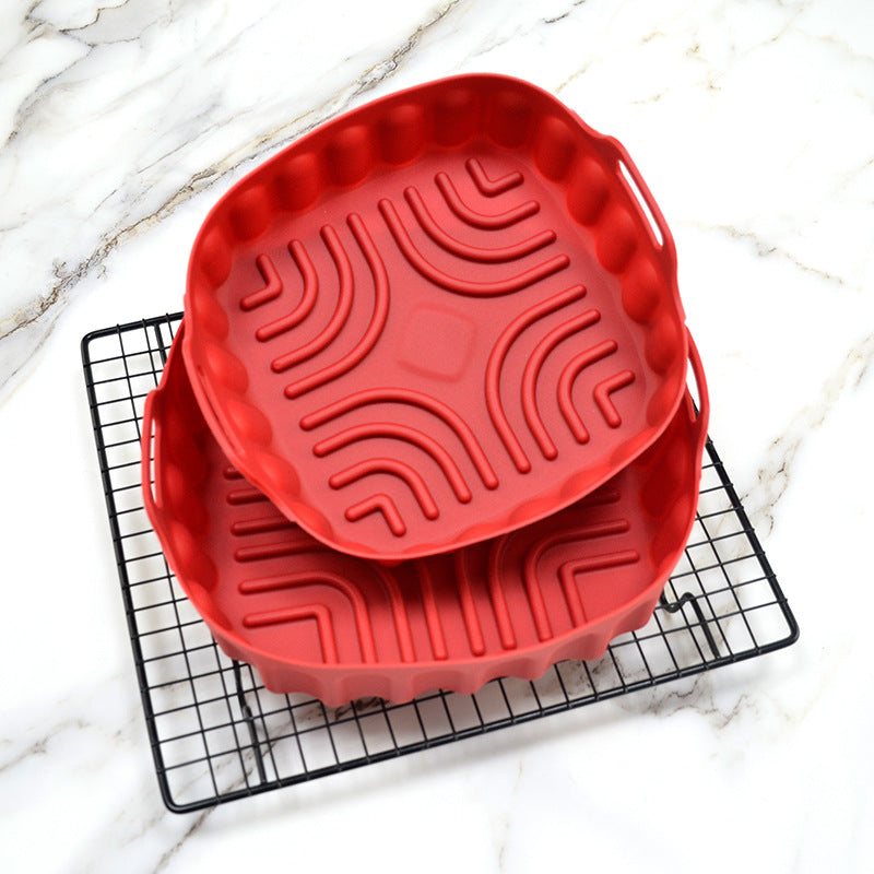 Air Fryer Silicone Baking Pan Set Household Microwave Oven Tray Baking Mat Food Grade Silicone Baking Pan Set