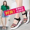 On Behalf Of The New Summer Casual Korean Version Of The Thick Bottom To Increase The Lightweight Velcro Non-slip Wear-resistant Student Sports Sandals Women