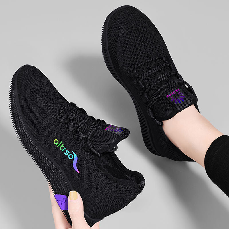 Non-slip 2021 New All-match Soft Bottom Lightweight Running Casual Shoes Black Sports Shoes Women&amp;#039;s Fitness Dancing Shoes Women