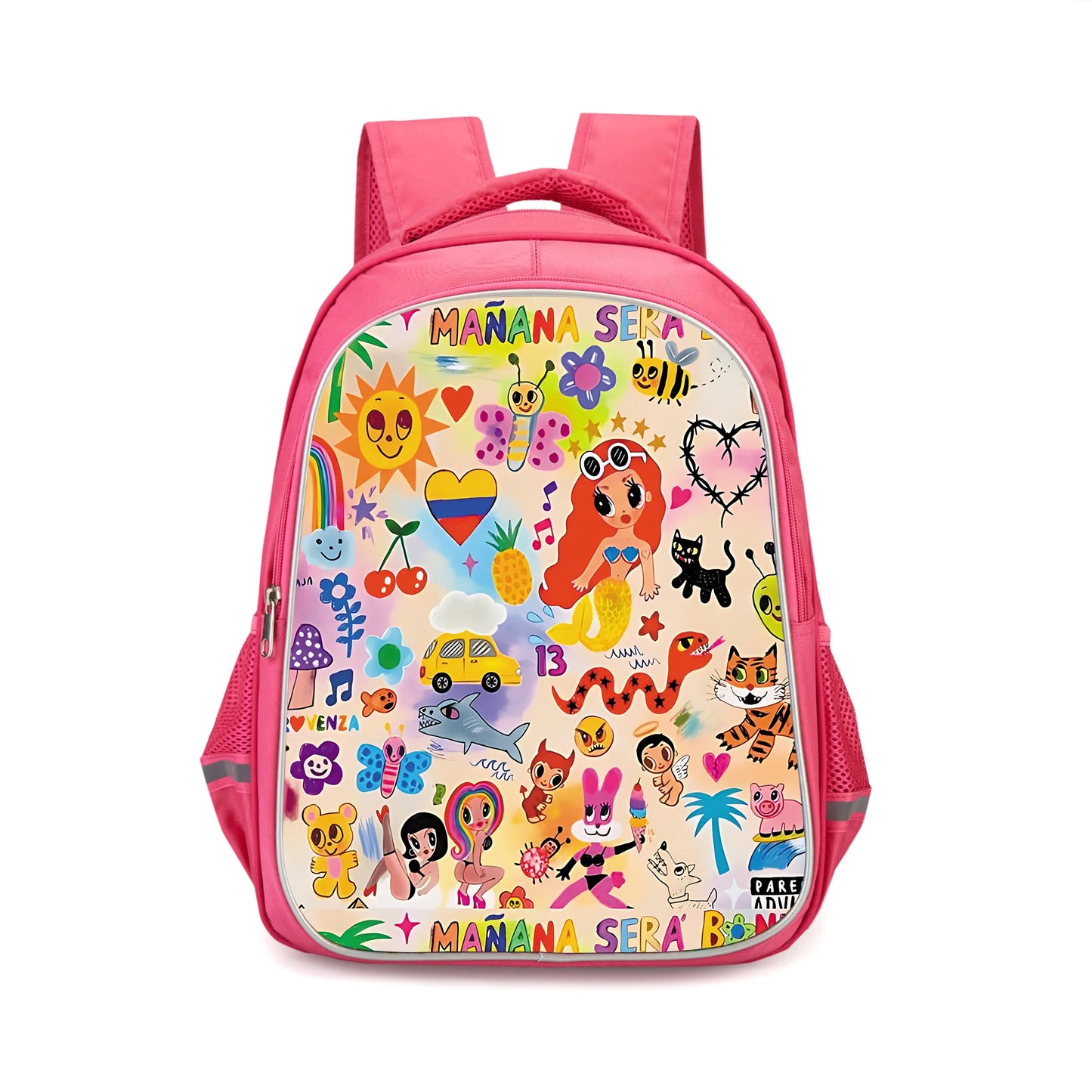 Karol G Manana Sera Bonito Child Backpacks Girls Student Birthday Gift School Bags Camping Durable Rucksack