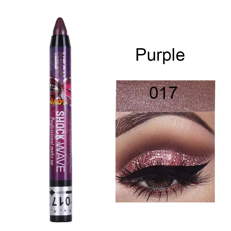 2 In 1  Eyeshadow Lipstick Stick Pencil Waterproof Glitter Matte Eye Shadow Makeup Pigment  Eyeshadow Pen