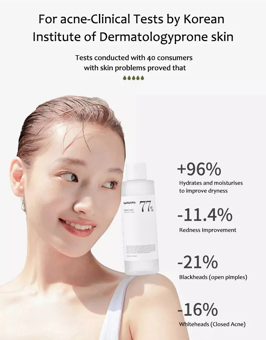 Korean Skin Care Products Heartleaf 77% Skin Care Set Moisturizing Toner Cleansing Oil Quercetin Pore Deep Cleansing Foam