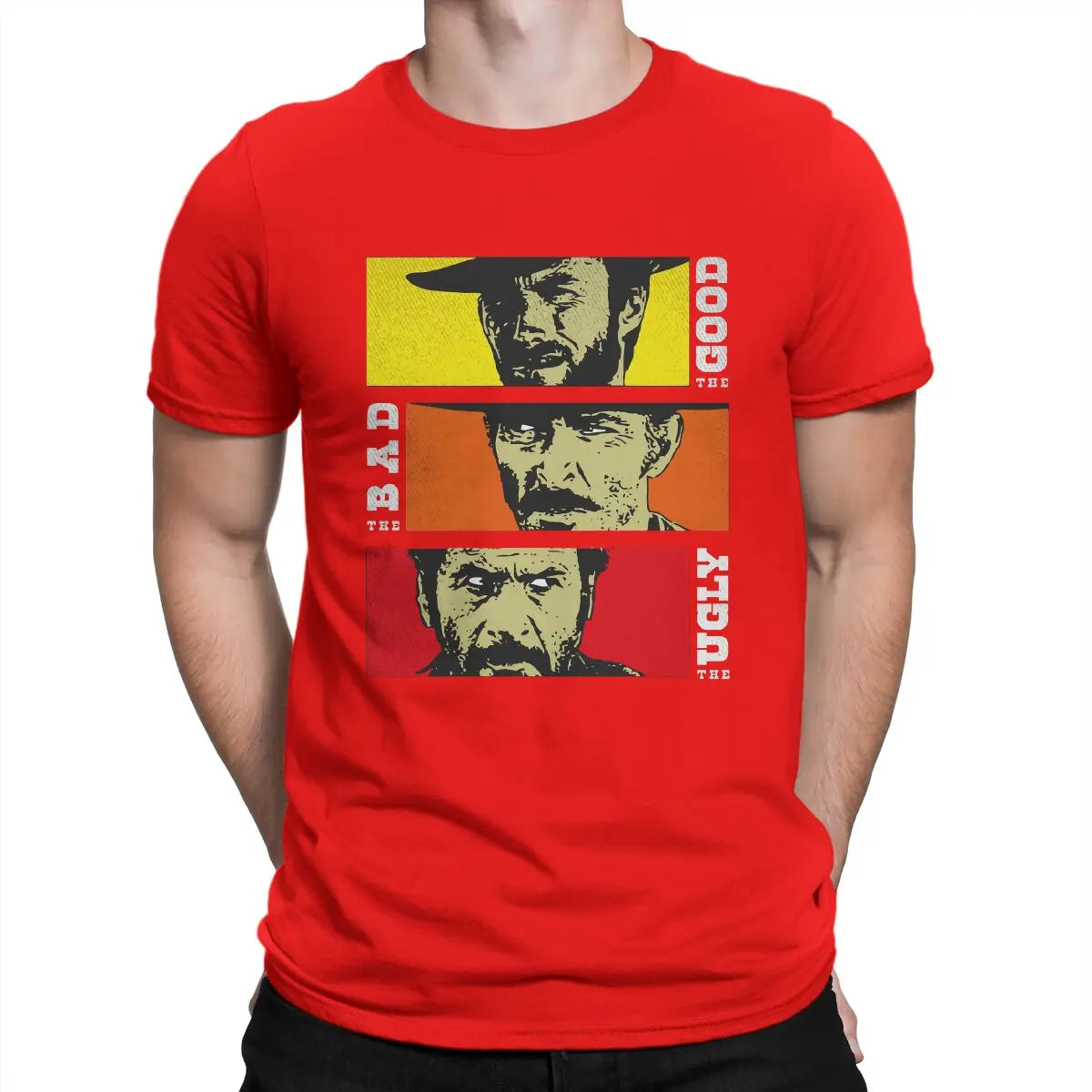 The Good The Bad And The Ugly Men's T Shirt Red Dead Redemption Awesome Tees Short Sleeve O Neck T-Shirt Cotton 4XL 5XL Tops