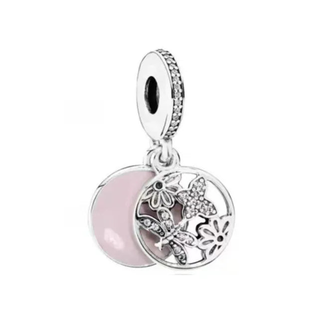 925 Sterling Silver Flower Flower Fairy Butterfly Daisy Pendant Charm bead Fit Original Pendant Bracelet DIY Jewelry For Women