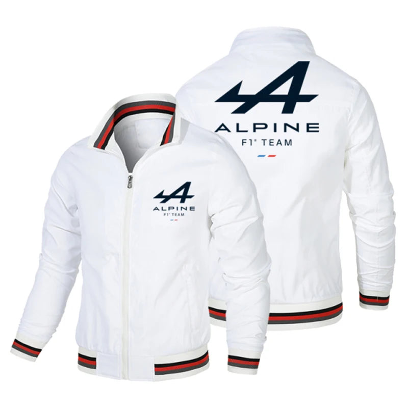 New Alpine F1 Team Zipper Jacket Sportswear Outdoor Carsweater Jacket Alpine Men's Jacket Men's Pocket Casual Spring and Autumn