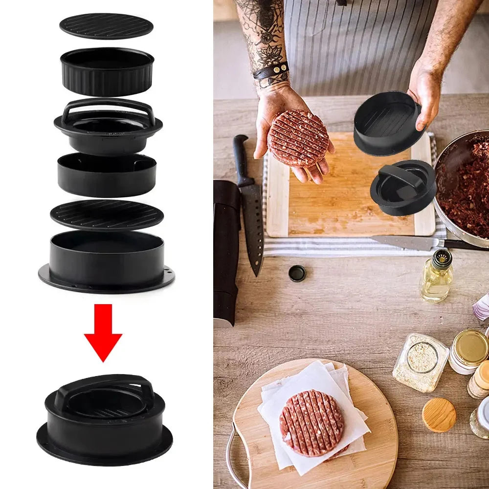 Hamburger Meat Press Maker Round Shape Non-Stick Stuffed Burger Patties Beef Grill Pie Press Mould Maker Kitchen Accessories