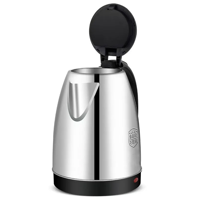 2.0L Stainless Steel Electric Kettle Silver Gray Base Separation Desion Rust-resistant Durable for Home Office During Travel