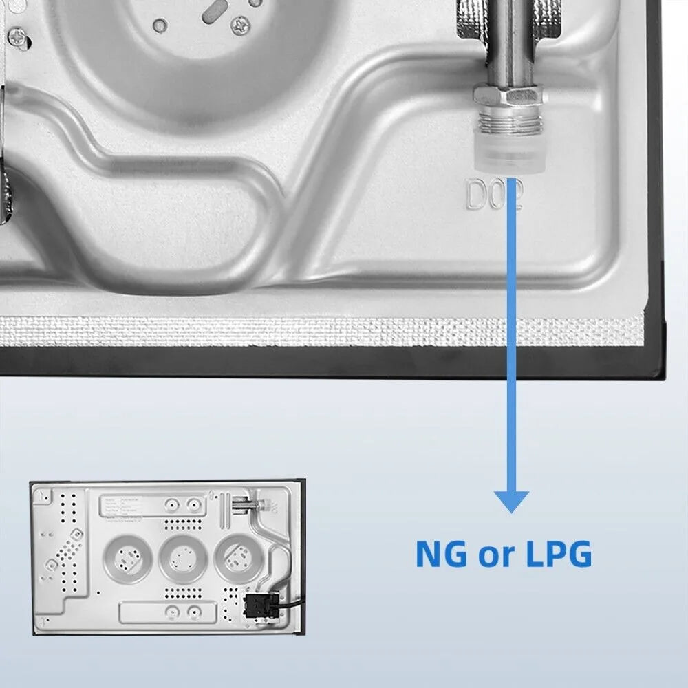 TopStrong 2 Burner Ceramic Glass Built-in Stove Natural Gas Propane Gas hob EUGCT-B02