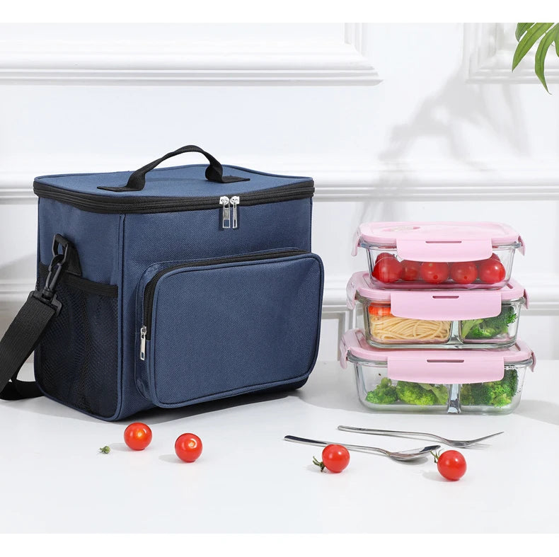 Oxford Cloth Thickened Bento Bag Large Capacity Portable Insulation Bag Outdoor Picnic Bag Student Lunch Bag