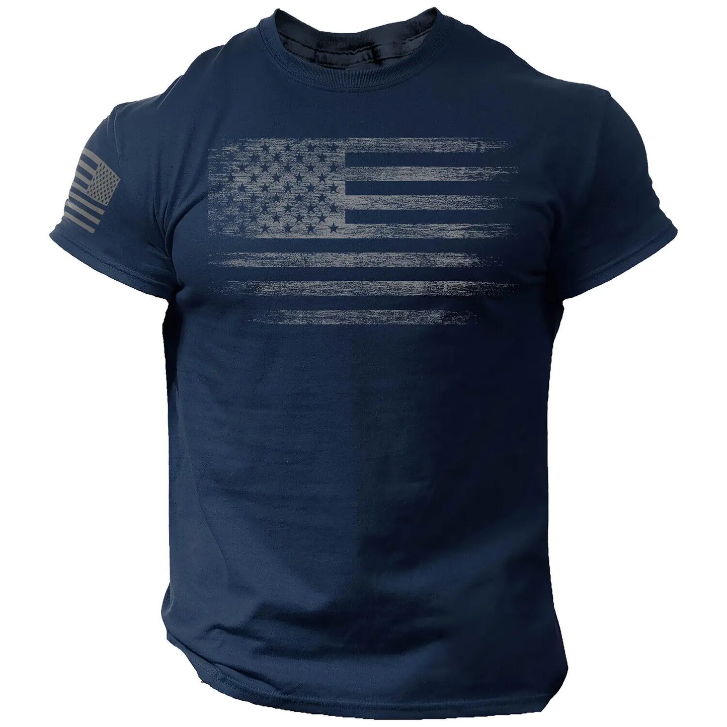 Gym Men's T-shirt 3d Print USA Flag T Shirt Oversized Casual Short Sleeve Tee Tops Summer Sportswear Mans t-shirt for men