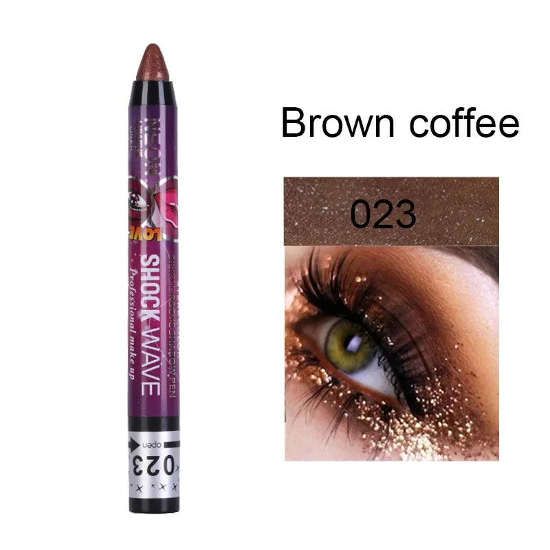 2 In 1  Eyeshadow Lipstick Stick Pencil Waterproof Glitter Matte Eye Shadow Makeup Pigment  Eyeshadow Pen