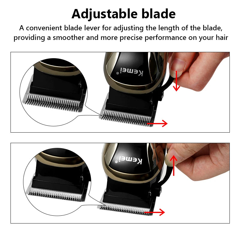 Professional Hair Trimmer Gold Clipper For Men Rechargeable Barber Cordless Hair Cutting T Machine Hair Styling Beard Trimmer